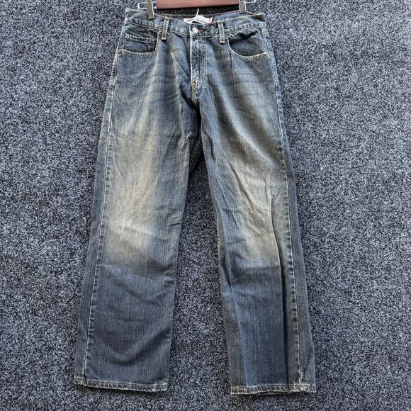 Levis Jeans Men 30x30 Blue 569 Straight Loose Fit Stretch Distressed Rugged Work - Picture 1 of 5
